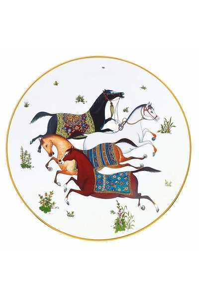 ARTER Home Horse Patterned Single Cake Plate