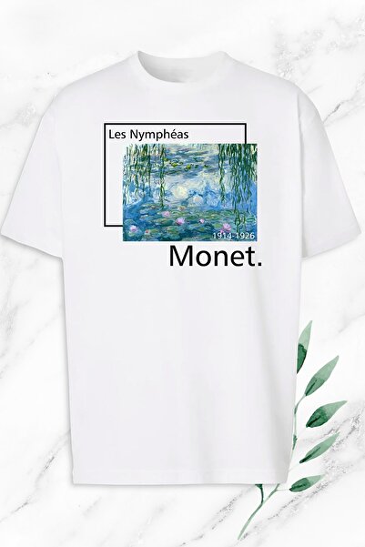 perseusshopping Μπλουζάκι Unisex Λευκό Πίνακας με τύπωμα oversized