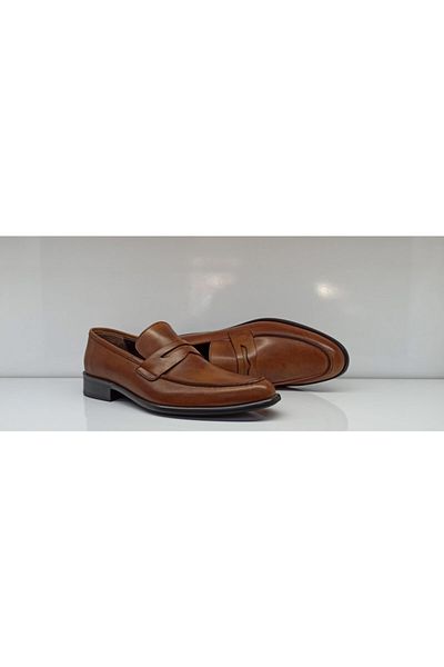 Gizmo Men's Tan Genuine Leather Shoes