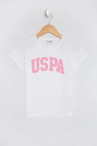 U.S. Polo Assn. Λευκό κοριτσίστικο μπλουζάκι