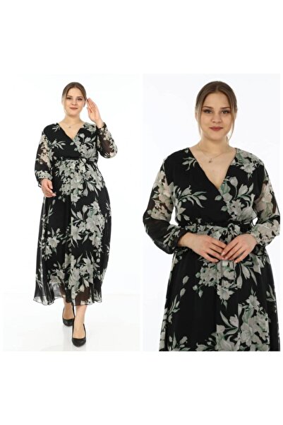 CİXAPLE Φόρεμα μακρύ σιφόν με λουλουδάτο σχέδιο