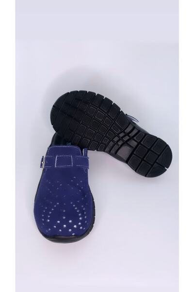 TERLİKSABO Lacivert Kelebek Desenli Comfortflex Sabo Terlik