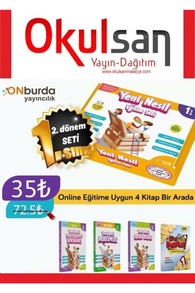 Onburda Yayınları Onbura Yayıncılık 1.sınıf 2.dönem Yeni Nesil Eğitim Seti