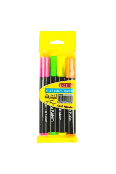 Bigpoint Lotte Highlighter 4 Pieces Set 24 Pieces Box