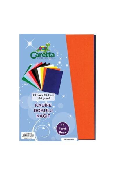 Caretta Kadife Dokulu Kağıt 10 Renk 21*29,7 Cm