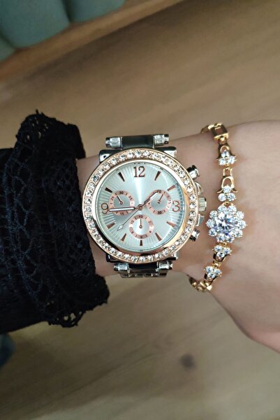 Tulpar ساعة يد نسائية مرصعة بالأحجار