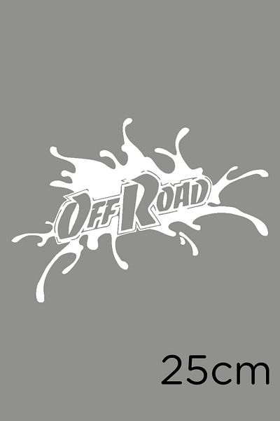 MIGNATIS Autocolant cu inscripții Off Road în efect Splash 25cm - Alb