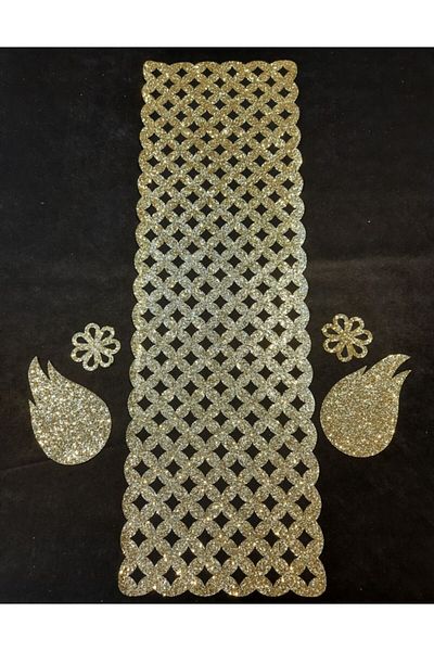 SEHARA S.leather Luminous Lux Runner. Είναι 5 τεμάχια, 1 Runner (32x99cm) και 4 τεμάχια Coffee Presentation.
