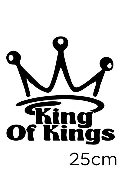 MIGNATIS Autocolant cu text și coroană King Of King 25cm - Negru