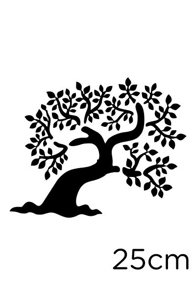 MIGNATIS Lotus Flower Tree Motif Sticker Sticking 25cm - Black