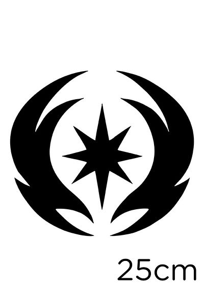 MIGNATIS Autocolant Black Star - 25 cm, pastă cu efect de foc