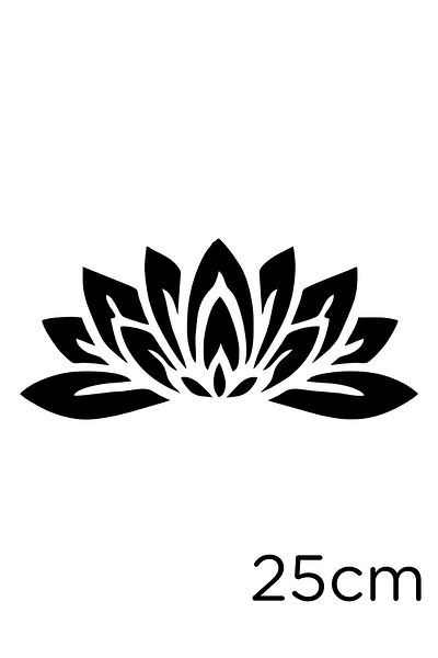 MIGNATIS Lotus Flower Pattern 25cm Sticker - Leaf and Black