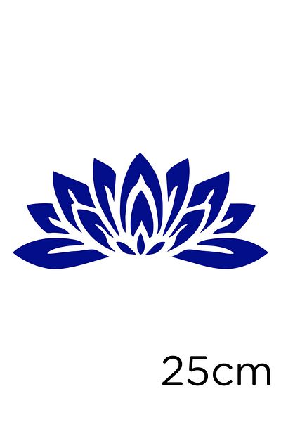 MIGNATIS Lotus Flower Patterned 25cm Sticker - Leafy, Navy Blue