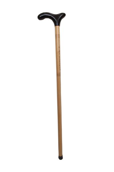 NEALIRSANUCUZ Ahşap Baston Asa Desenli Siyah Saplı 90cm