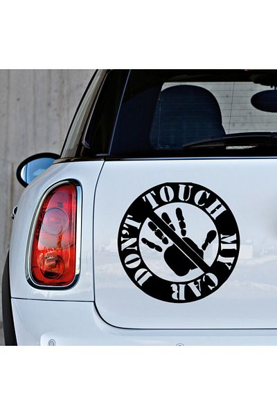 MIGNATIS Semn de mână și autocolant autocolant Nont Touch My Car Lipire 25cm - Negru