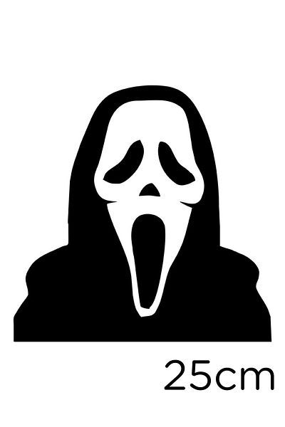 MIGNATIS Autocolant cu mască neagră Scream - 25 cm Lipire