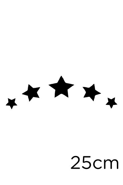 MIGNATIS Autocolant Black Star de 25 cm - Lipire în formă ovală