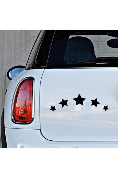 MIGNATIS Autocolant Black Star de 25 cm - Lipire în formă ovală