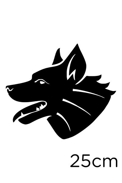 MIGNATIS Autocolant Noble Dog cu limba în afară 25cm - Negru