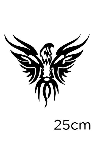 MIGNATIS Autocolant auto pentru mașină modificat smarald Phoenix 25 cm - negru