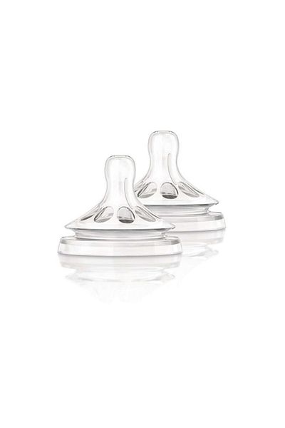 Philips Avent Boze Natural Baby Bottle Nipple 2 Holes 2 Pack 1 Month+