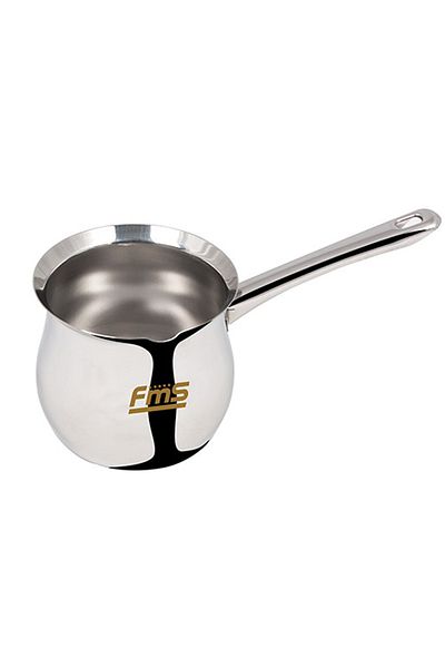 FMS Stainless Steel No:8 Coffee Pot 1400 ml Milk Jug with Steel Handle 7023