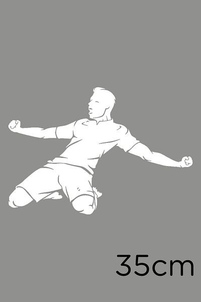 MIGNATIS Autocolant Gol Atip Sevinen Arms Fotbalist în aer liber 35cm - Alb