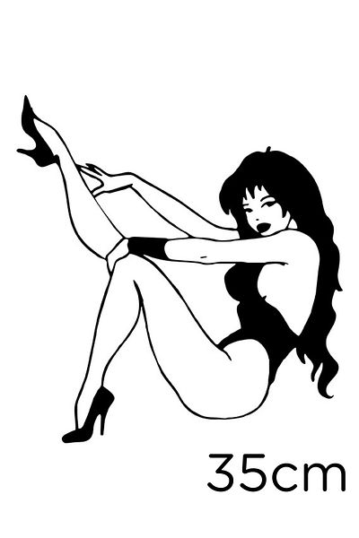 MIGNATIS Picior în sus Autocolant sexy pentru femei 35 cm - negru