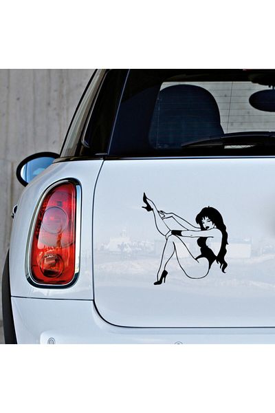 MIGNATIS Picior în sus Autocolant sexy pentru femei 35 cm - negru