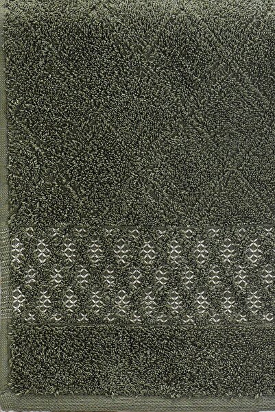 eumenia Foresthand and Face Towel Set |   Green-Cream 4 Pcs 50X90 cm