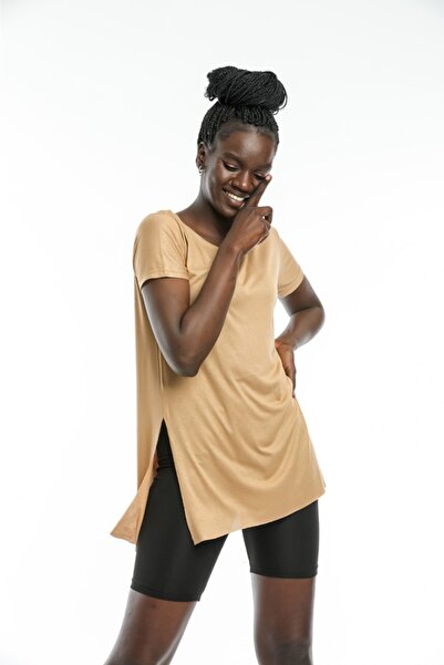 The Base Tricou de damă, bej, din țesătură de viscoză, cu decolteu rotund