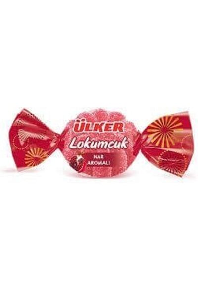 Ülker Pomegranate Flavored Soft Turkish Delight Candy - 1 kg 5 Pieces