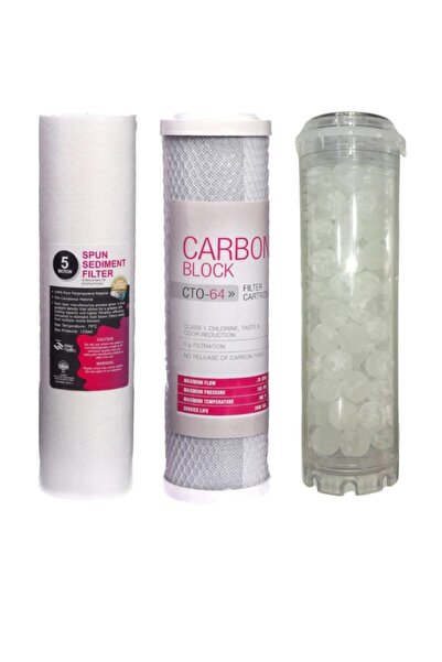 Genel Markalar Bina Girişi Su Arıtma Cihazı 3 Lü Filtre Seti - Daire Girişi S...