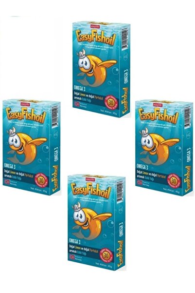 Easy Fishoil Easyvit Easyfishoil Omega 3 Çiğnenebilir 30 Jel Tablet 4 Kutu
