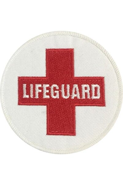 Sim Nakış Cırt Bantlı Lifeguard Cankurtaran nakış işleme arma patch 8×8 cm