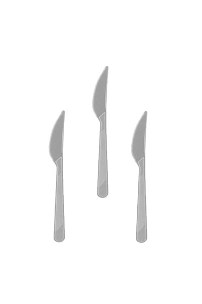 parti سكين بلاستيك فضي 25 قطعة