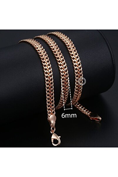 AstoriaSilver Venedik Tilki Kuyruğu Desenli Vıntage Zincir Kolye(ROSE GOLD)