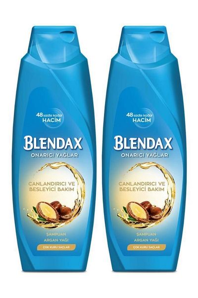Blendax Argan Oil 500ml x 2 Pieces - Revitalizing and Nourishing Care-Restorative Oils Shampoo