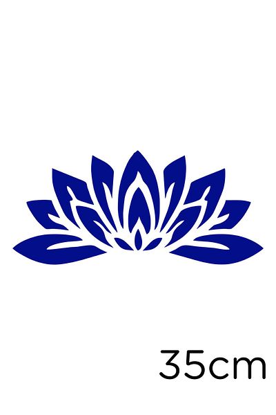 MIGNATIS Large Large Leaf Lotus Flower Sticker Gluing 35cm - Navy Blue