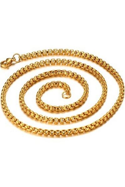 The Collection Men's Yellow Gold Steel Chain Necklace
