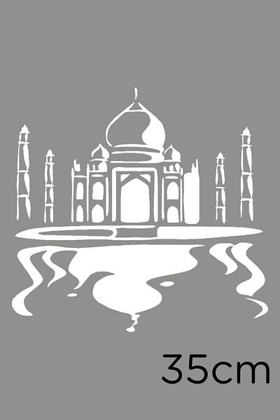 MIGNATIS Reflecție de apă Formed Taj Mahal Autocolant Lipire 35cm - Alb