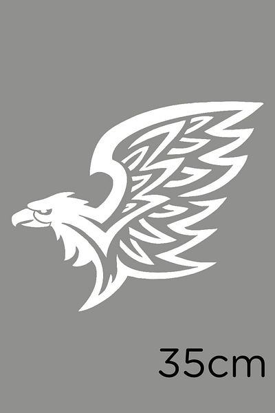 MIGNATIS Aspect ascuțit Vedere laterală Eagle Sticker Pastă 35cm - Alb