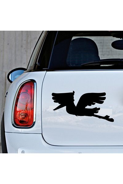 MIGNATIS Lipire rapidă autocolant Barza zburătoare 35cm - Negru