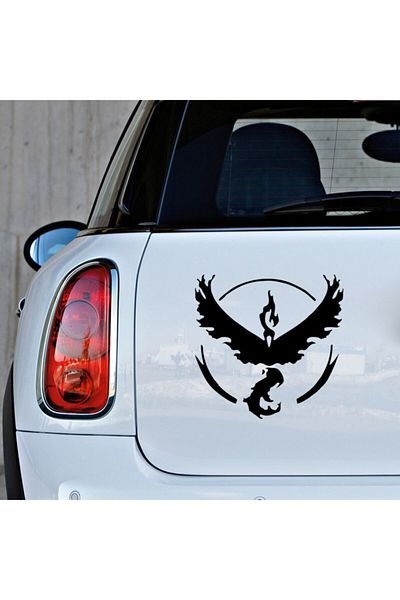 MIGNATIS Autocolant Flying Phoenix pentru Vehicul și Perete 35cm - Negru