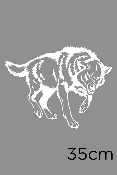 MIGNATIS Autocolant Ready for Battle Wild Wolf Autocolant 35cm - Alb