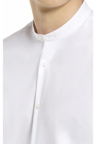by shirts collection Cămașă albă pentru bărbați cu guler Elite Judge