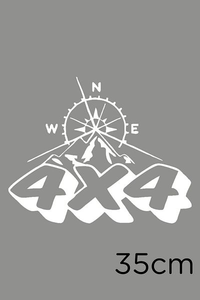 MIGNATIS 4x4 Scriere și autocolant busolă 35cm - Alb