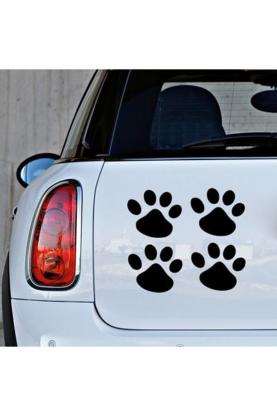 MIGNATIS Patru bucăți de autocolante cu labe de pisică Lipire Lipire 35cm - Negru