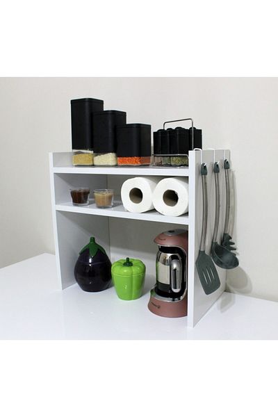 bshgülbaymobilya Countertop Microwave Oven Shelf Cabinet Organizer Organizer