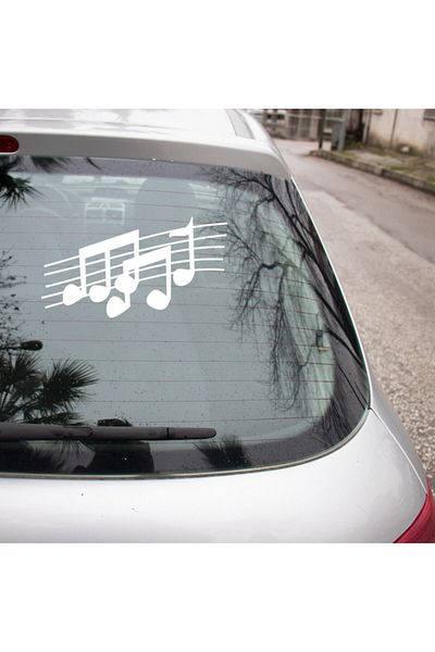 MIGNATIS Autocolant cu note de muzică Stand Over Five Lines 35cm - Alb